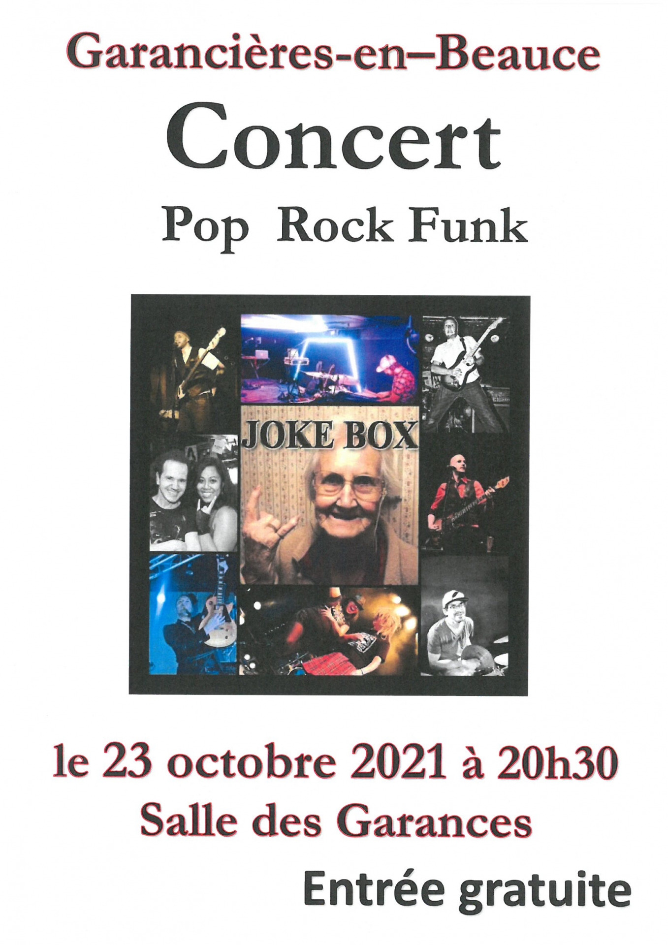 concert  du groupe JOKE BOX du 23 octobre 2021