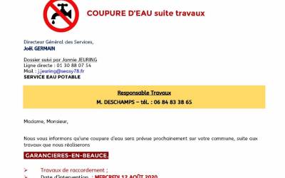 coupure d'eau le mercredi 12 août 2020 coupure d'eau le mercredi 12 août 2020