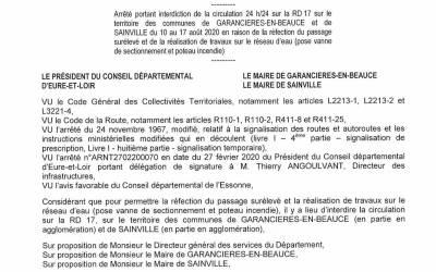 arreté de circulation rue de Mondoubleau arreté de circulation rue de Mondoubleau