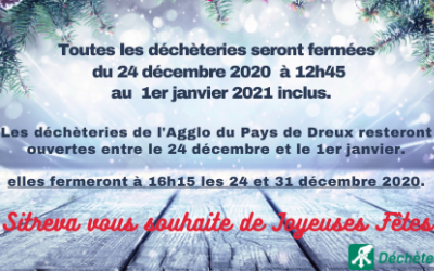 Fermeture annuelle des déchetteries Fermeture annuelle des déchetteries